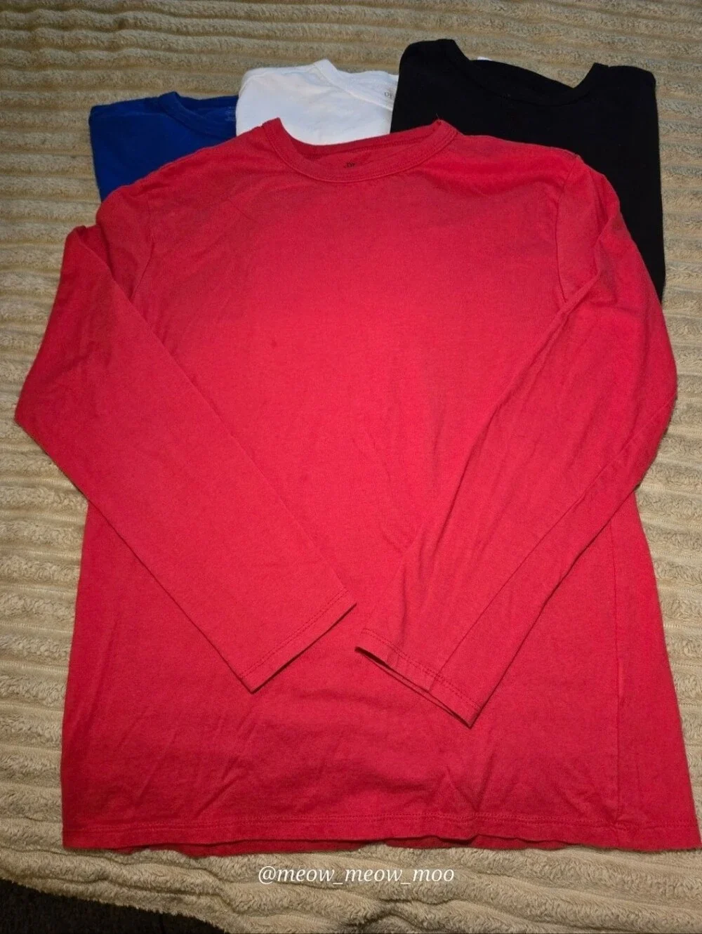 4x The Children's Place Long Sleeve Shirts XXL 16 Red Black Blue White